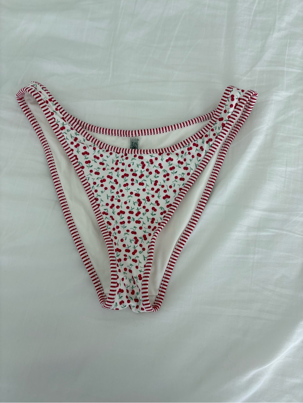 PINK Frankie’s Bikini Cherry Print Bikini Bottoms - Red